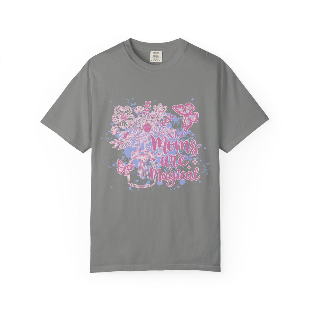 Mom's Are Magical Textured T-Shirt — Floral  Mother's Day Tee