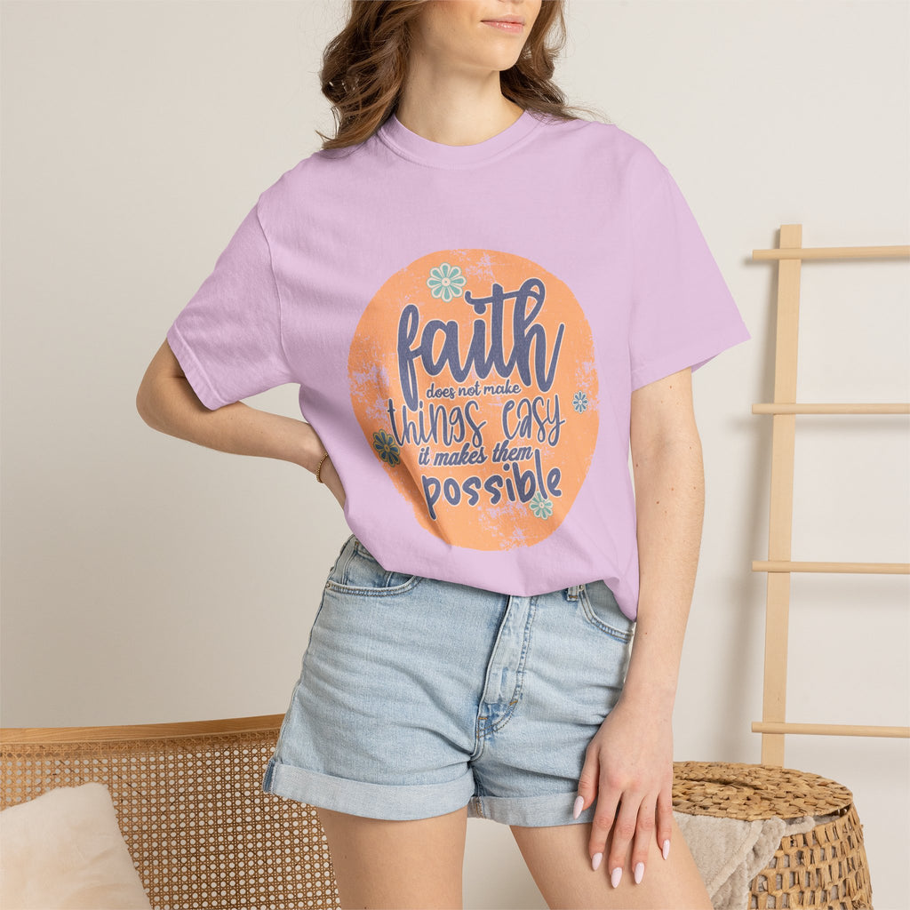 Faith Makes Things Possible T-shirt | Textured Inspirational Typography