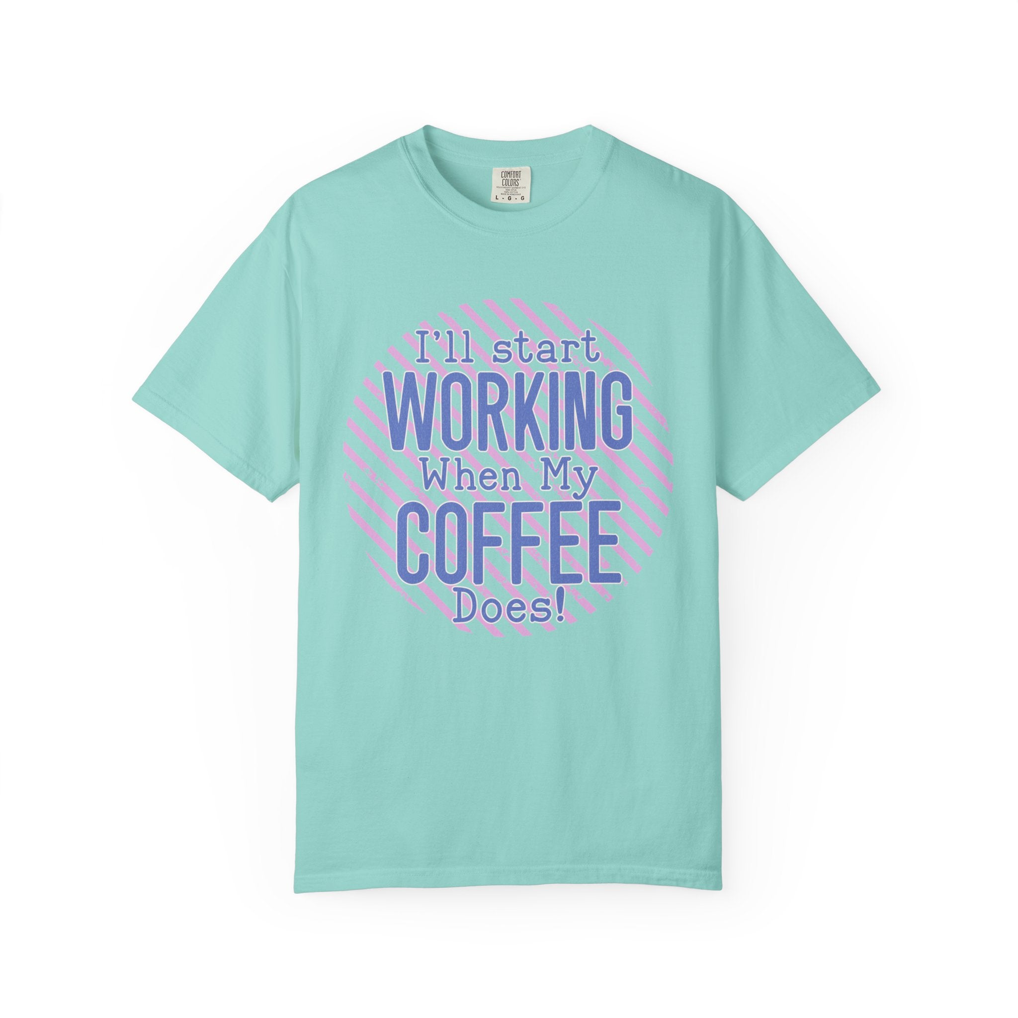 Funny Retro Textured Coffee Work Shirt