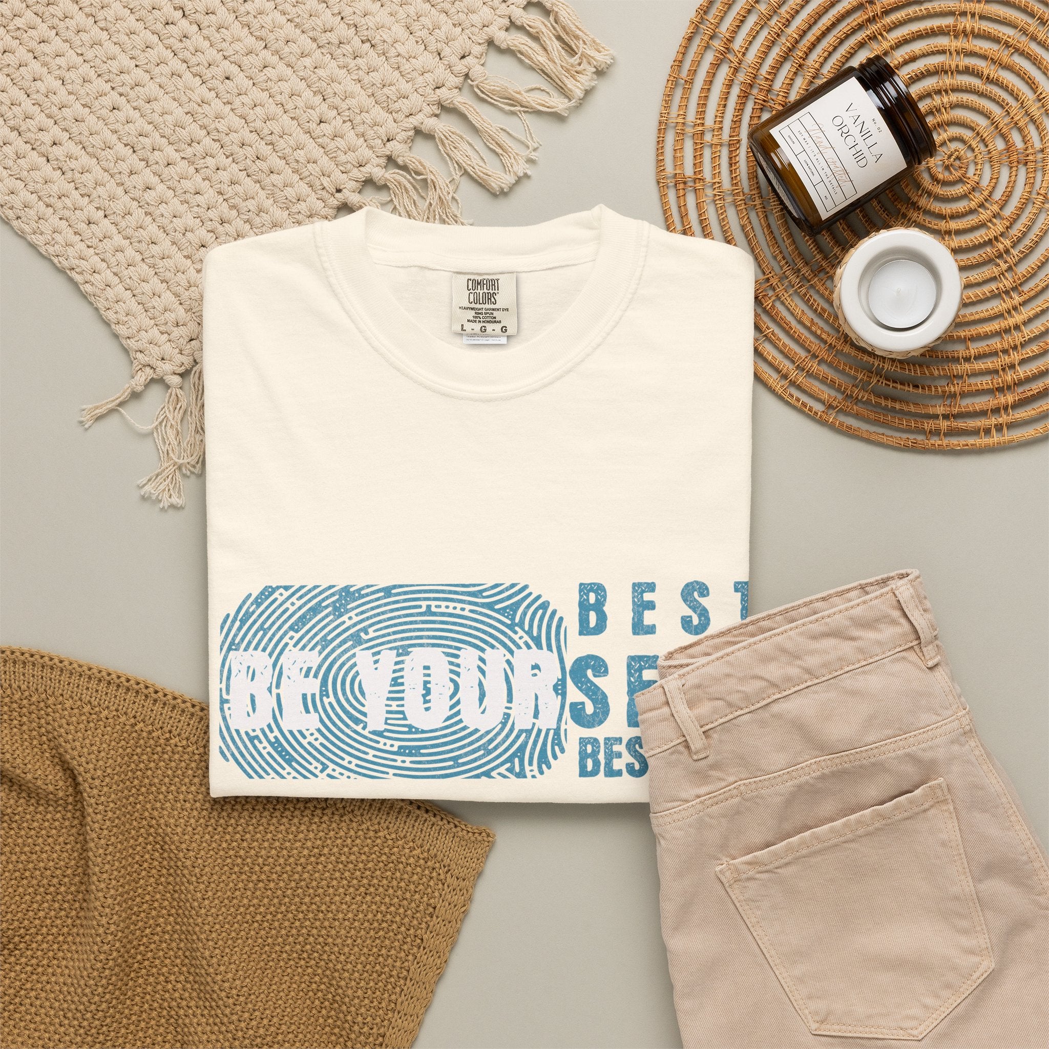 Textured Be Yourself Best Life T-Shirt