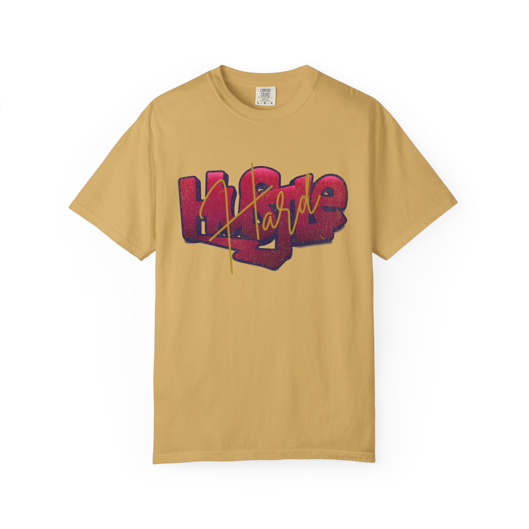 Textured Street Art 'Hustle Hard' Graphic Tee — Vintage Graffiti Unisex T-Shirt