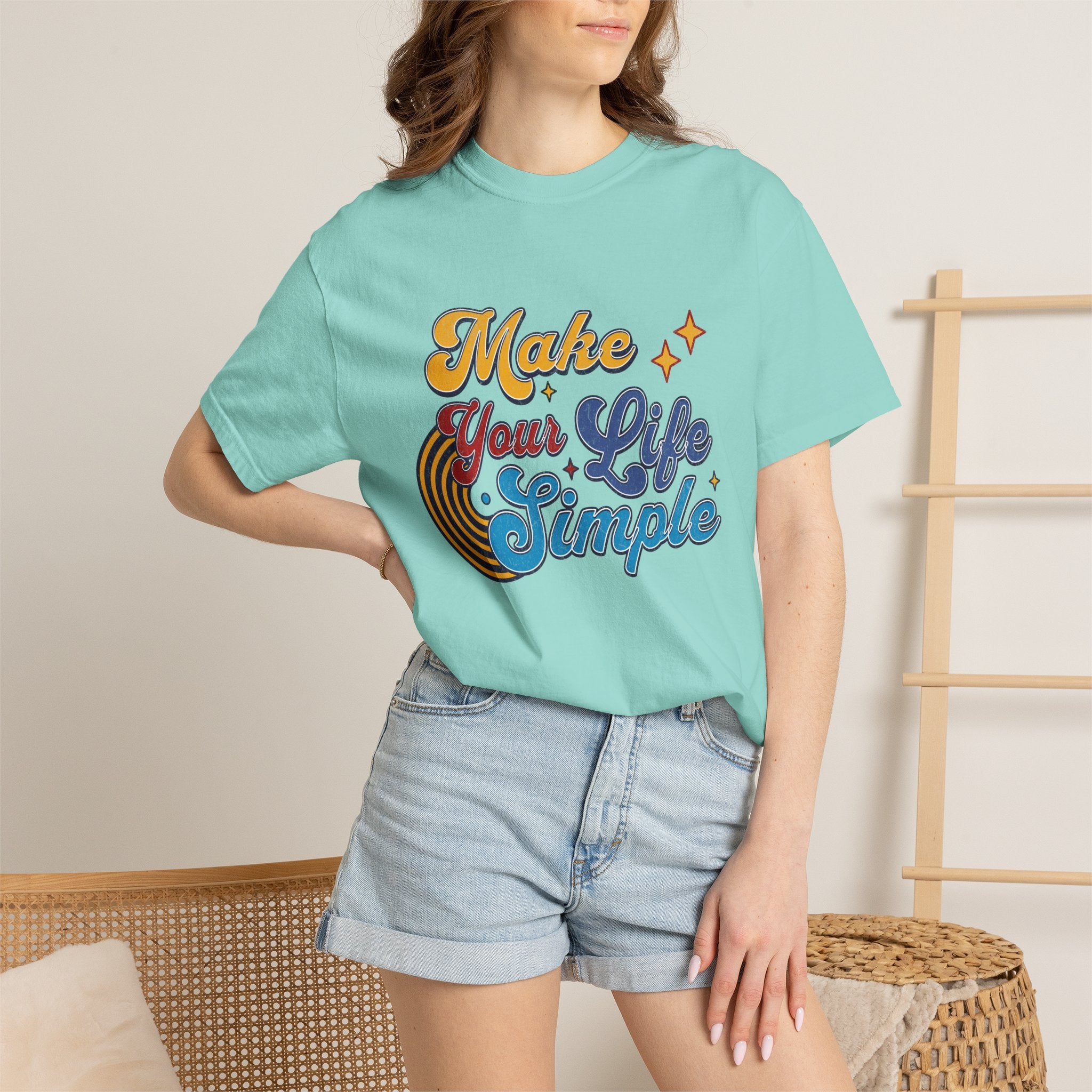 Textured Make Your Life Simple Retro T-Shirt
