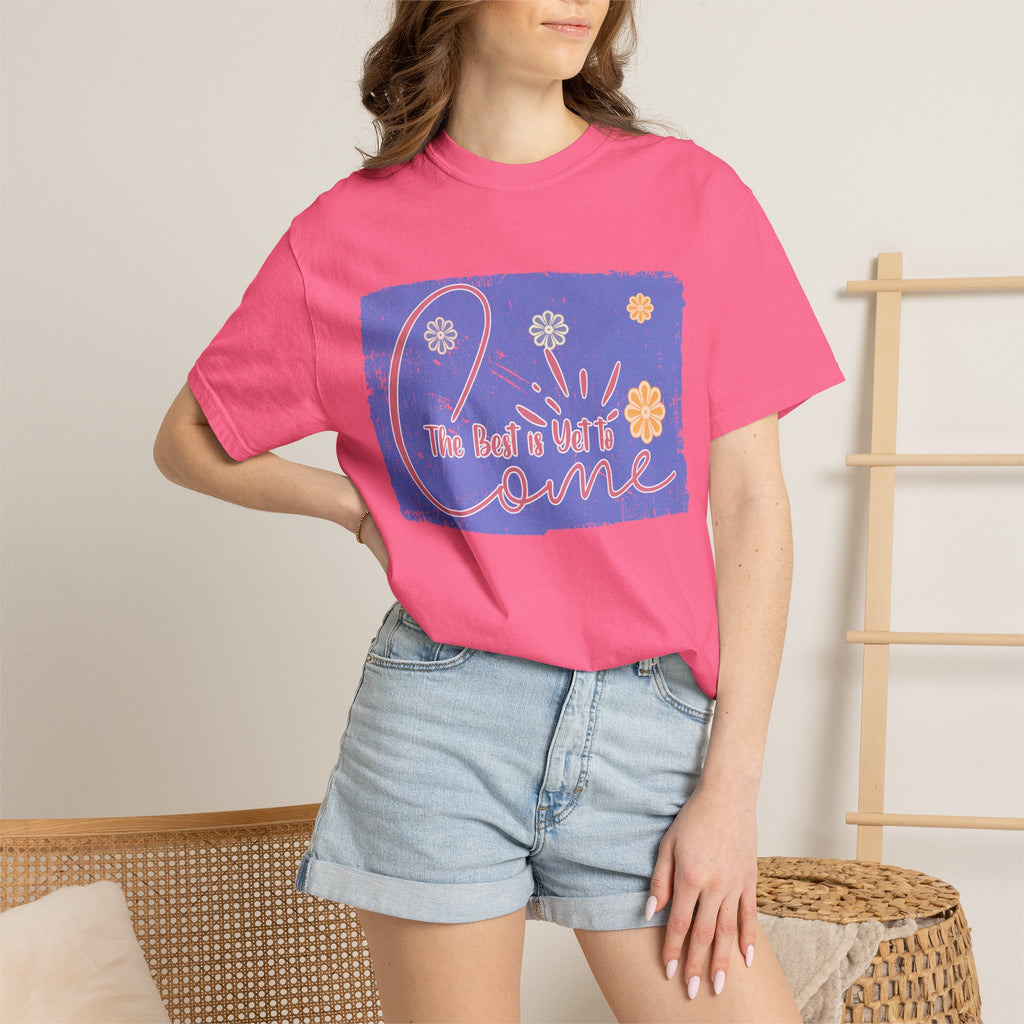 Retro Best Yet Come Tee | Textured Floral Handwritten Graphic